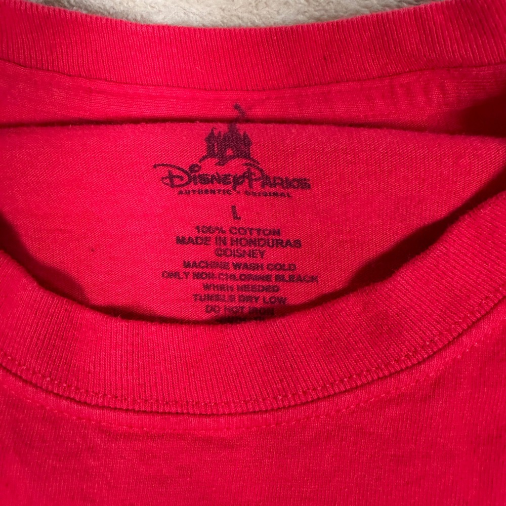 Disney Parks Lunar New Year Mickey Donald Goofy Red Graphic T-Shirt Adult size L - Picture 3 of 6